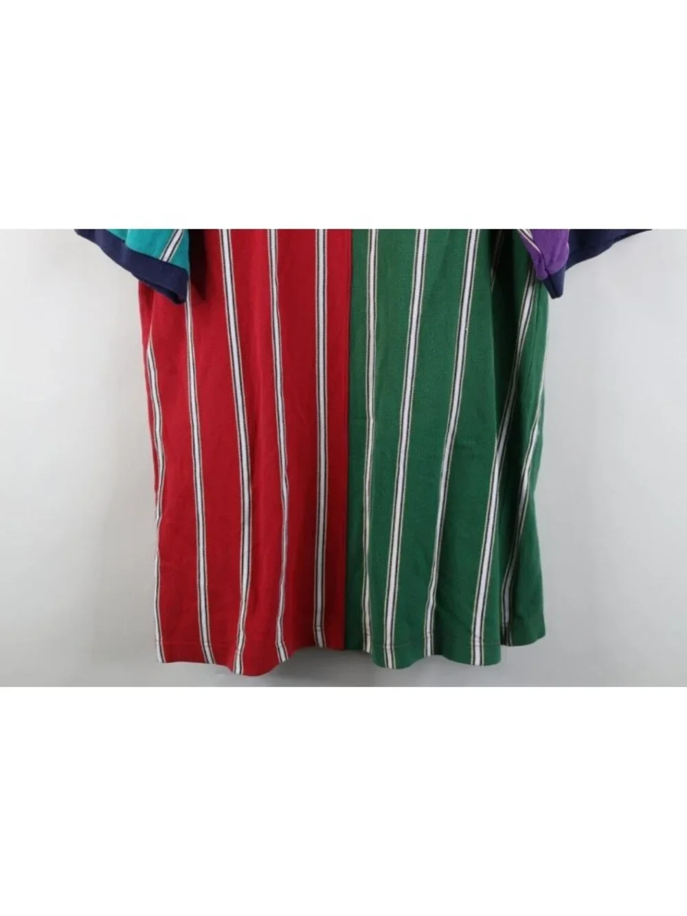 Vintage 90s Chaps Ralph Lauren Mens LT Rainbow Striped Rugby Polo Shirt Cotton